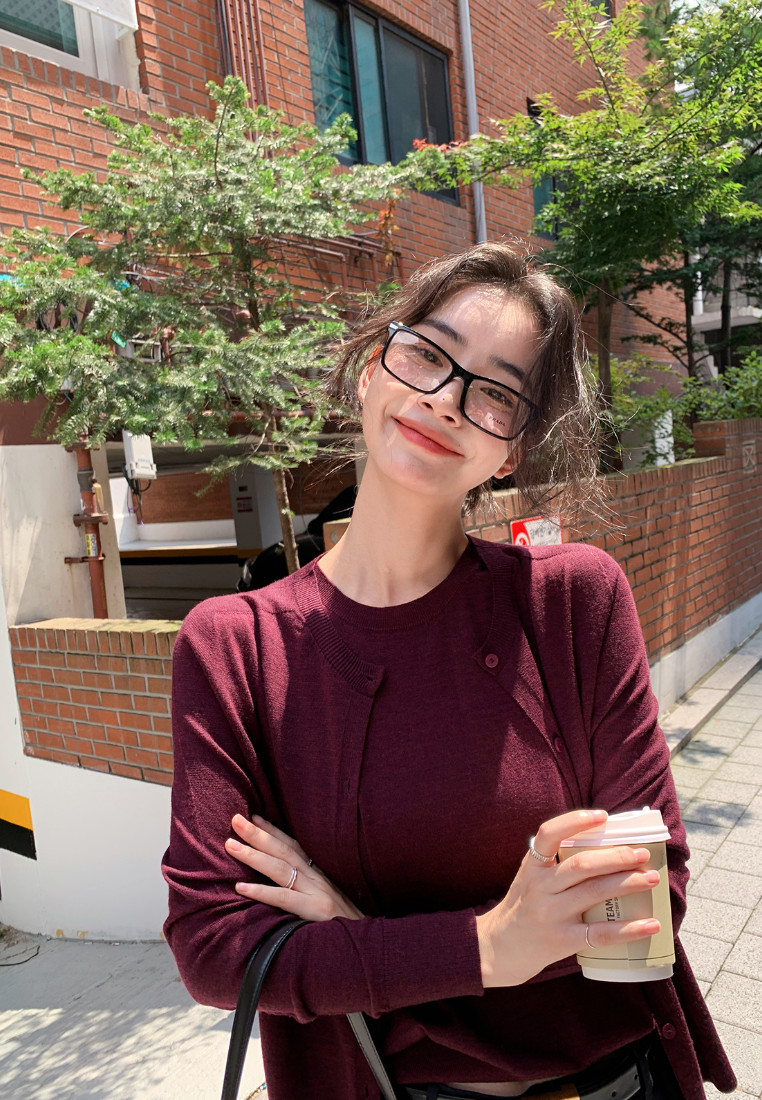 Knitted Off-Shoulder Vest Casual Cardigan Set CA25110308RD