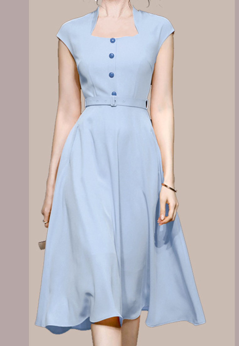 Summer new minimalist solid color dress CA250325308YE