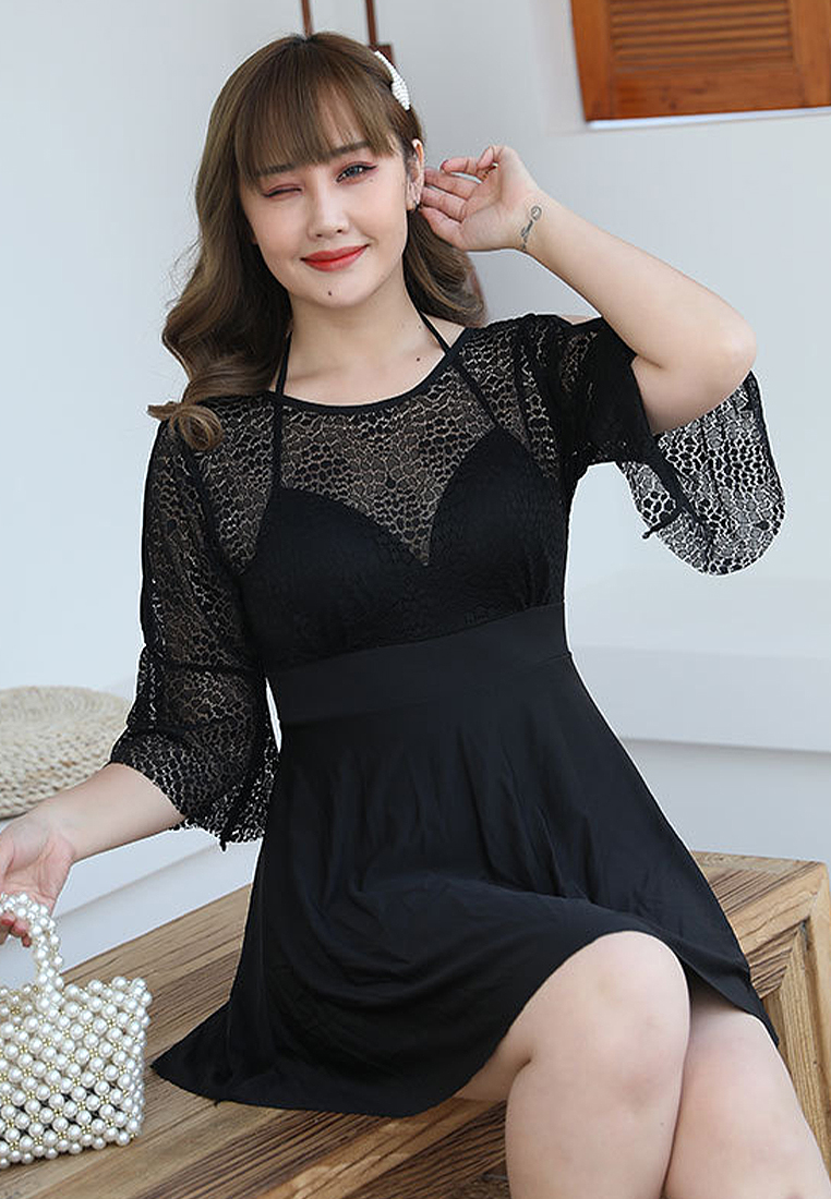 New boxer skirt style plus size swimsuit CA24032180