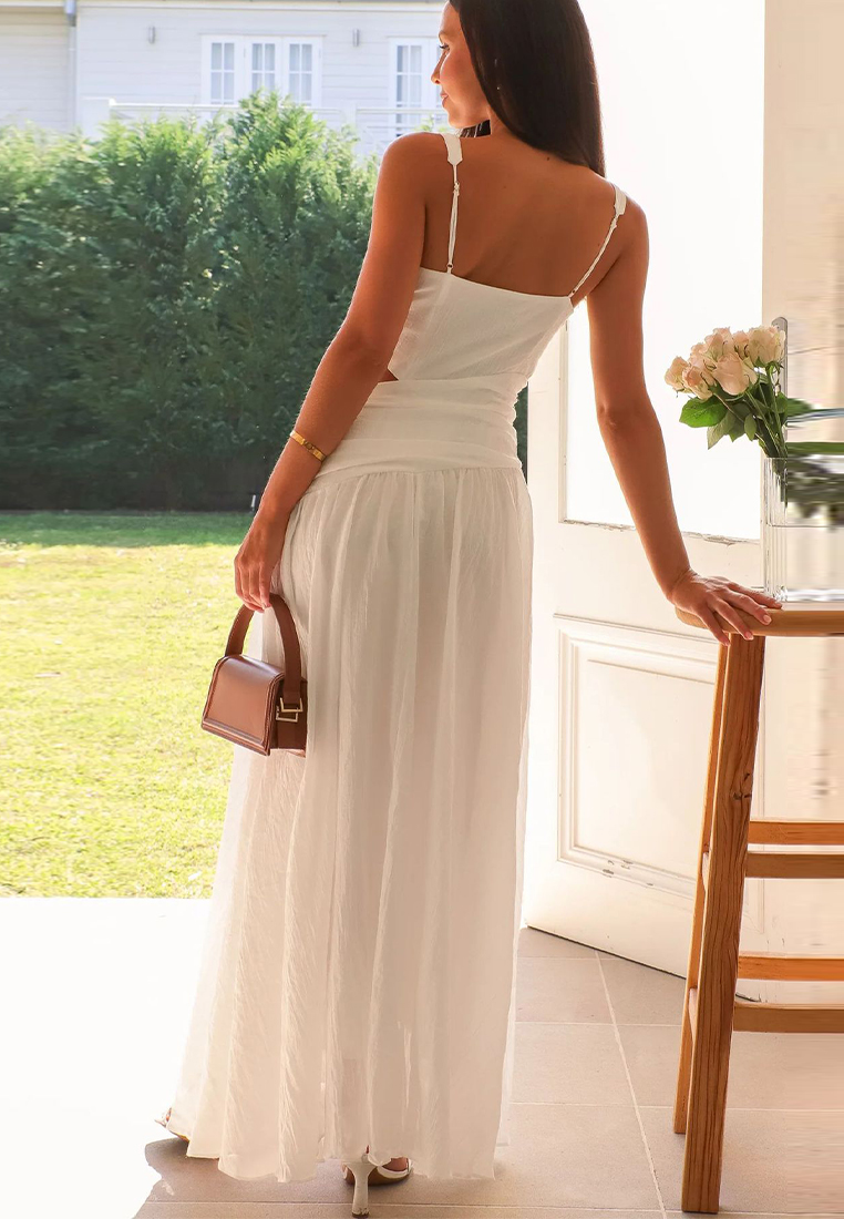 New European and American V-neck sleeveless solid color dress CA225042280PI