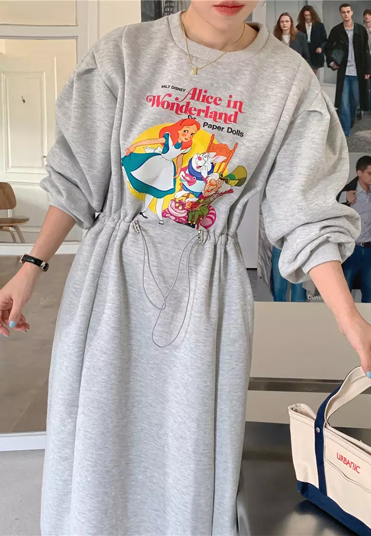 New cartoon drawstring lace patchwork dress CA24092509BE