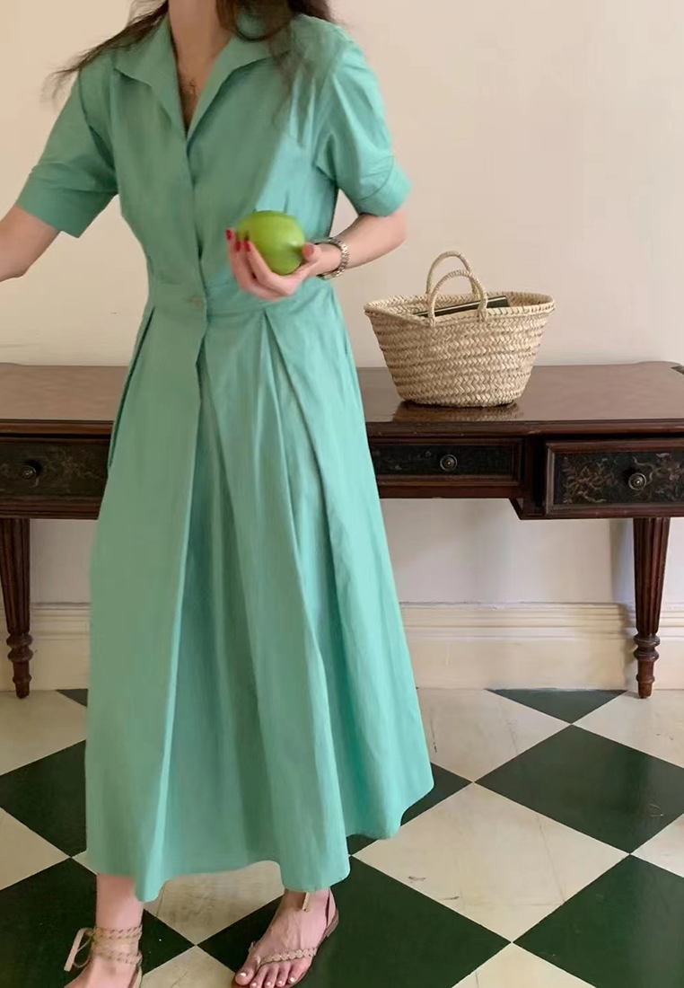 New Korean shirt dress CA25021317GR