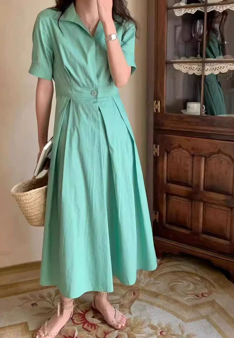 New Korean shirt dress CA25021317GR