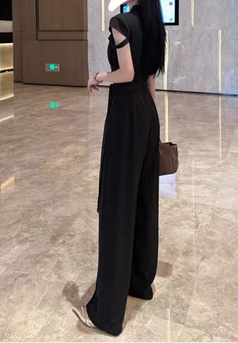 2024 Summer Solid Color Waist Tight Pants CA24041081BK