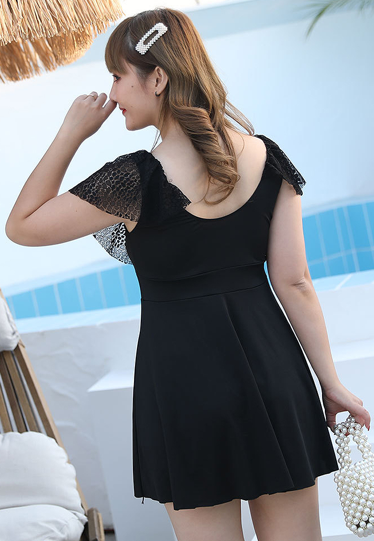 Large size one-piece skirt swimsuit for middle-aged and elderly people CA24032181