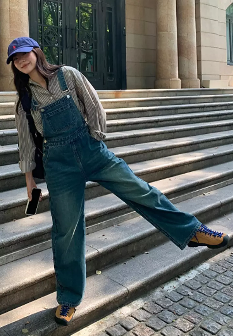 Retro straight tube loose casual jeans CA24092520W