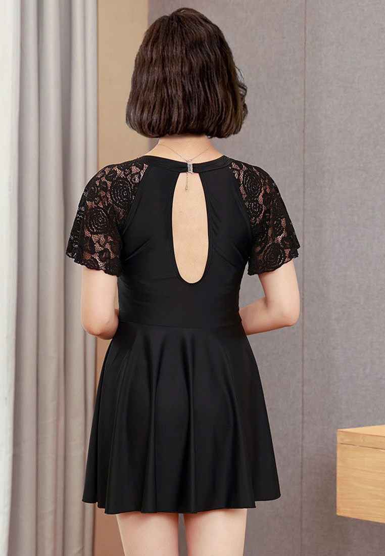 Large size one-piece skirt swimsuit for middle-aged and elderly people CA24032182