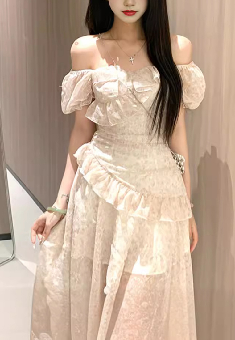 2024 Fashion and temperament slim fit floral dress CA24041082BE