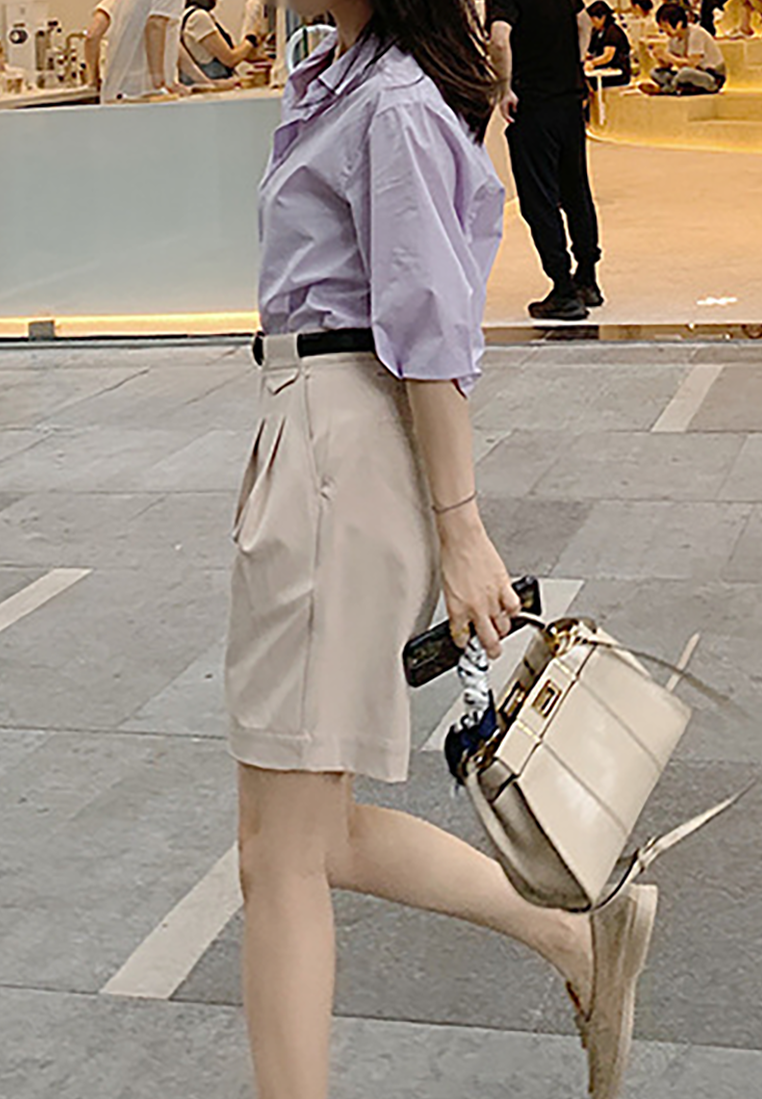 Casual High-Waist Suit Five-Point Shorts A21051346KI-S