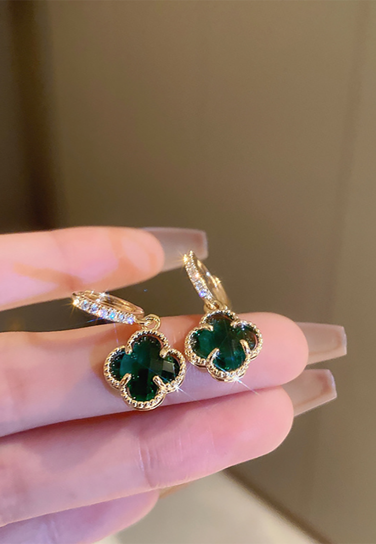 Light luxury retro diamond geometric palace style earrings CA25052383 -1