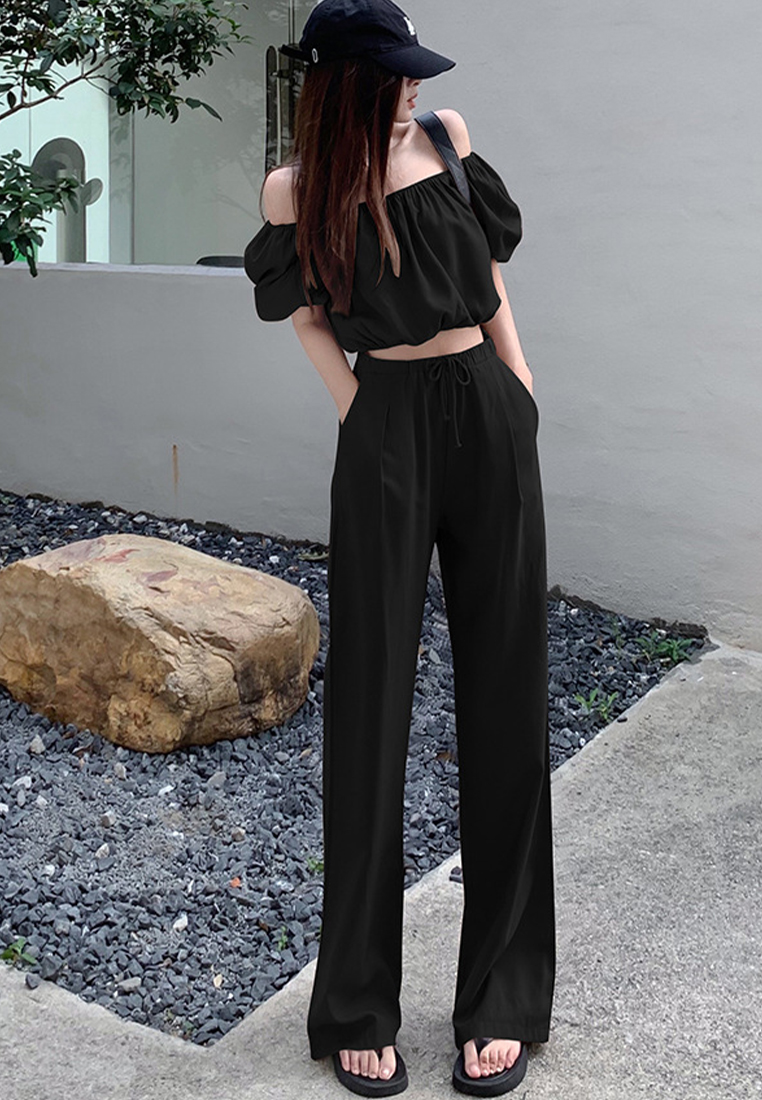 2024 Summer New Short Top High Waist Set CA24041083BK