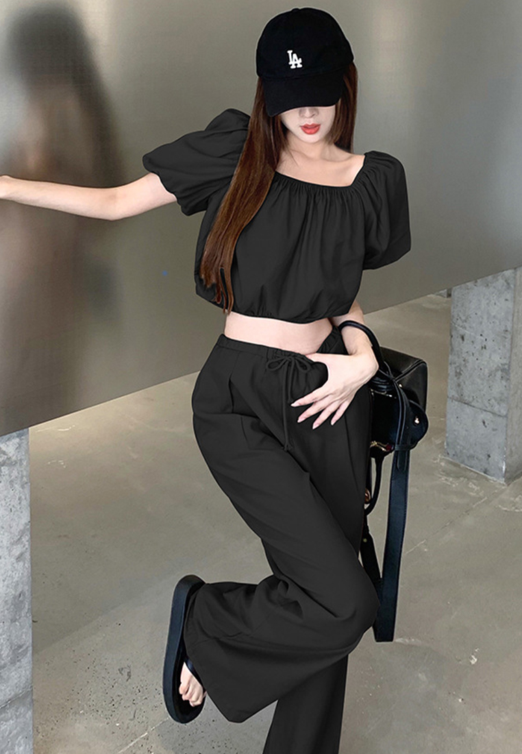 2024 Summer New Short Top High Waist Set CA24041083BK