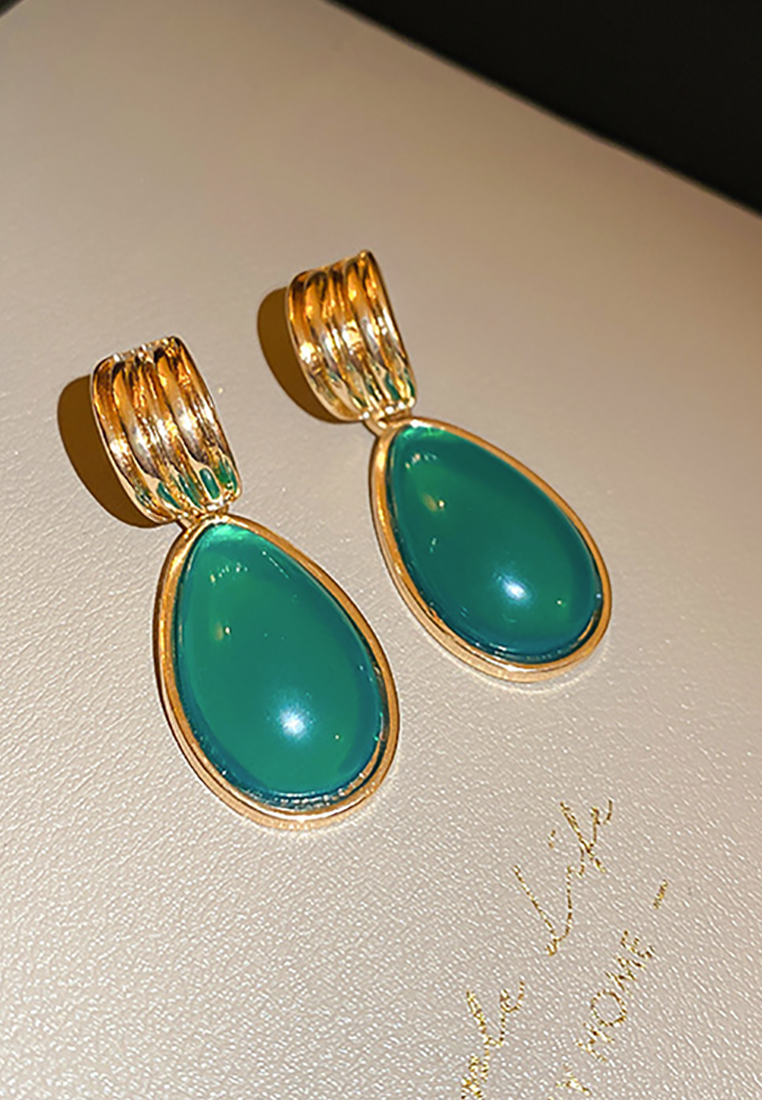 Light luxury retro diamond geometric palace style earrings CA25052383 -1