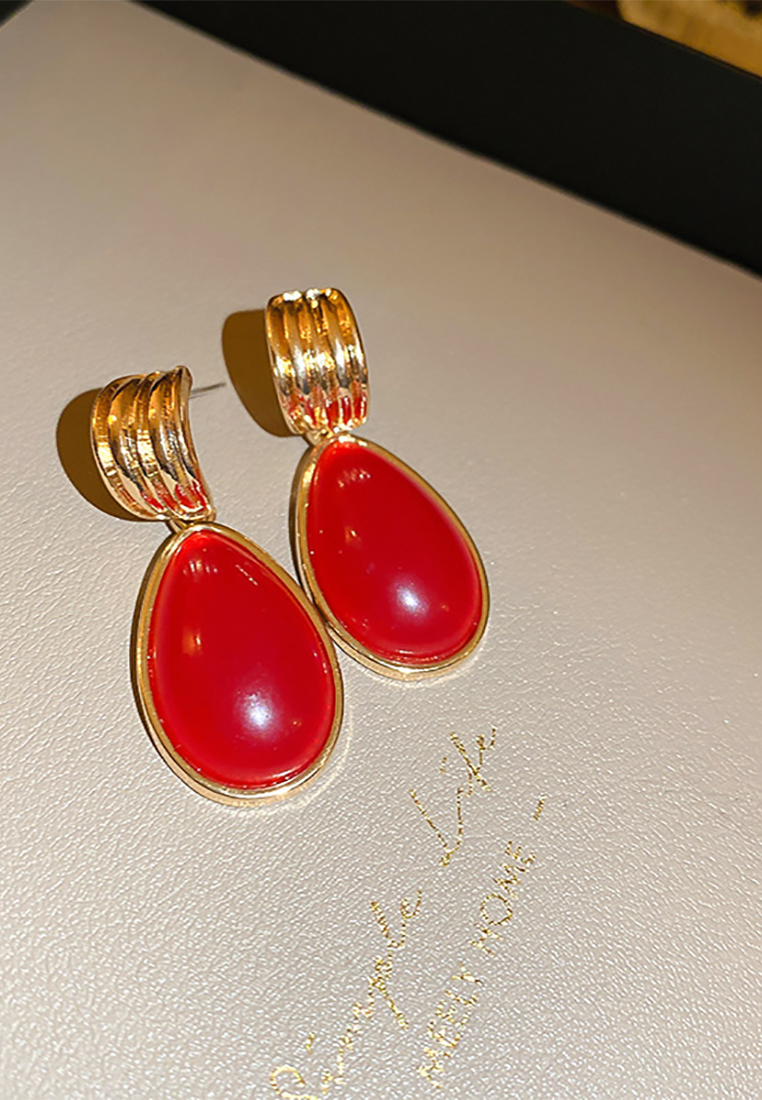 Light luxury retro diamond geometric palace style earrings CA25052383 -1