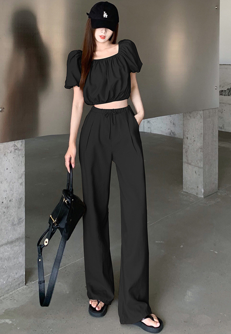 2024 Summer New Short Top High Waist Set CA24041083BK