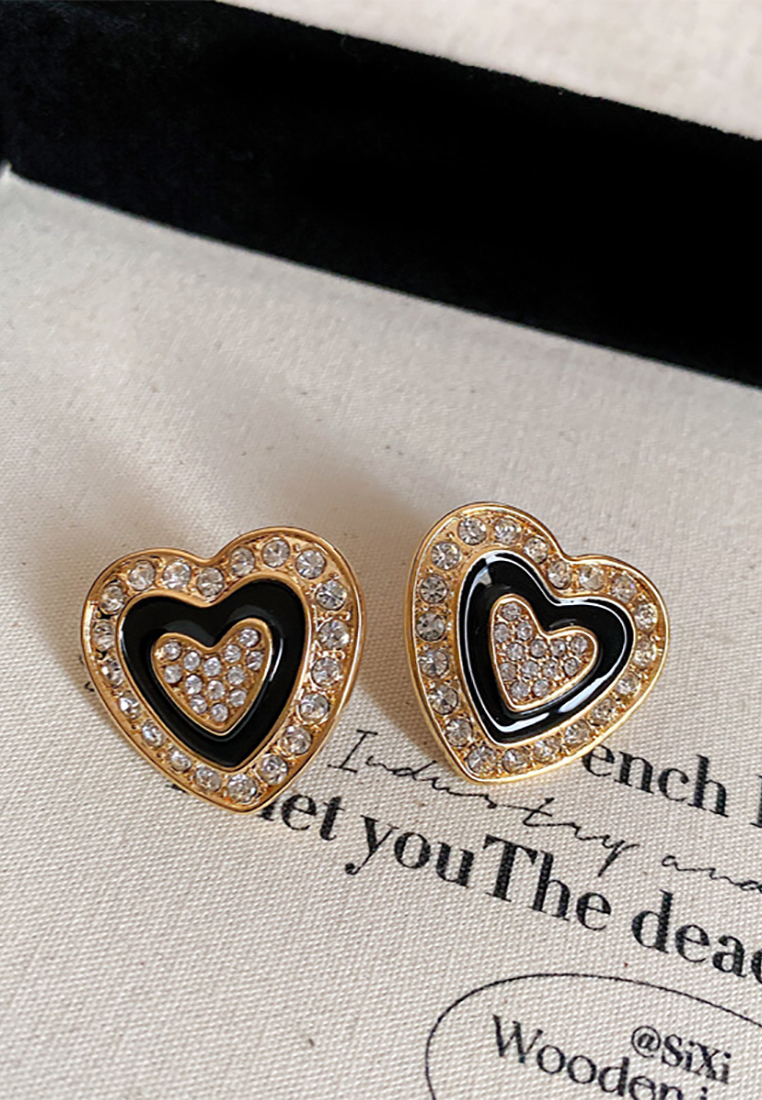 Light luxury retro diamond geometric palace style earrings CA25052383 -1