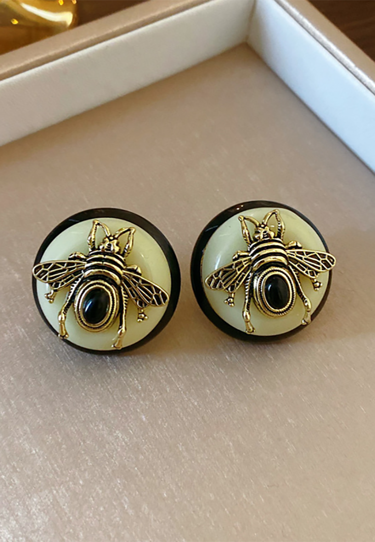 Light luxury retro diamond geometric palace style earrings CA25052383 -1