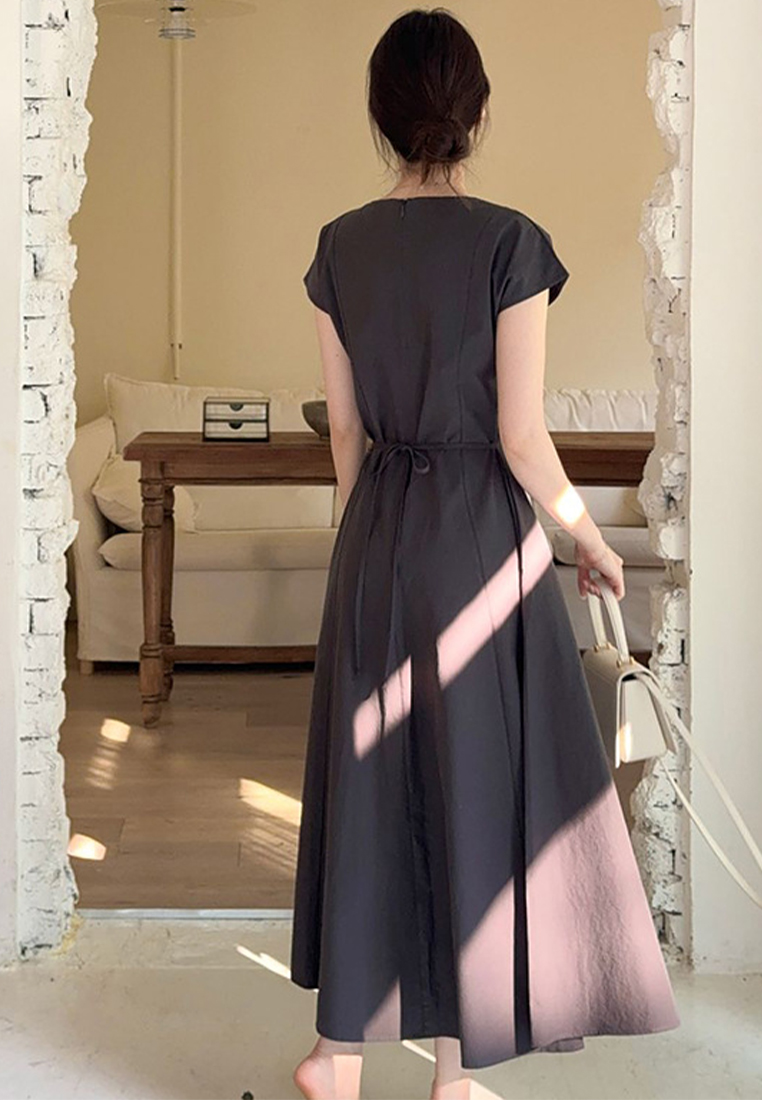 Korean Summer Style Round Neck Dress CA25032755W
