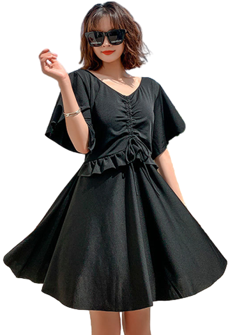 New plus size hot spring one-piece swimsuit CA24032184BK