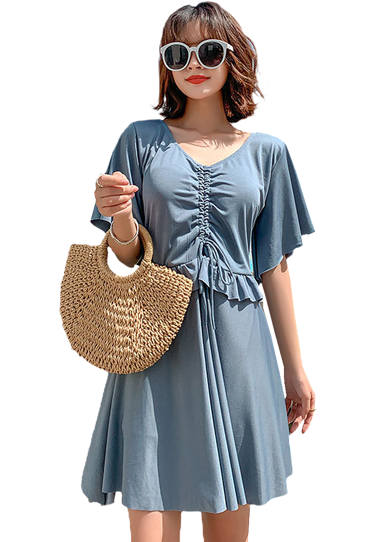 New plus size hot spring one-piece swimsuit CA24032184BK