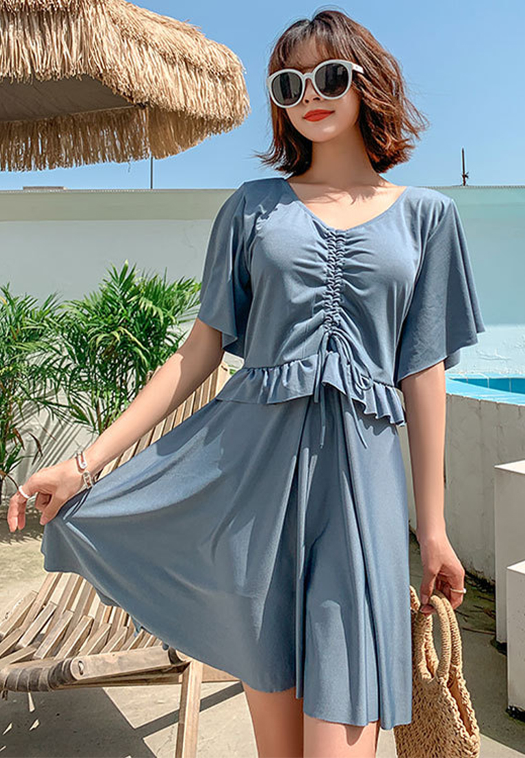 New plus size hot spring one-piece swimsuit CA24032184BK