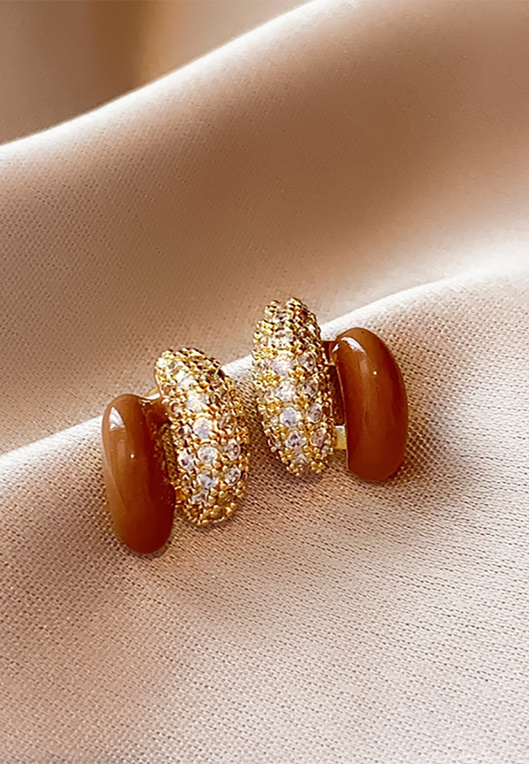 New fashion resin light luxury earrings CA25052385 -1