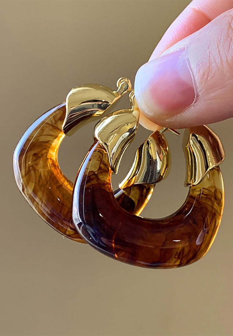 New fashion resin light luxury earrings CA25052385 -1