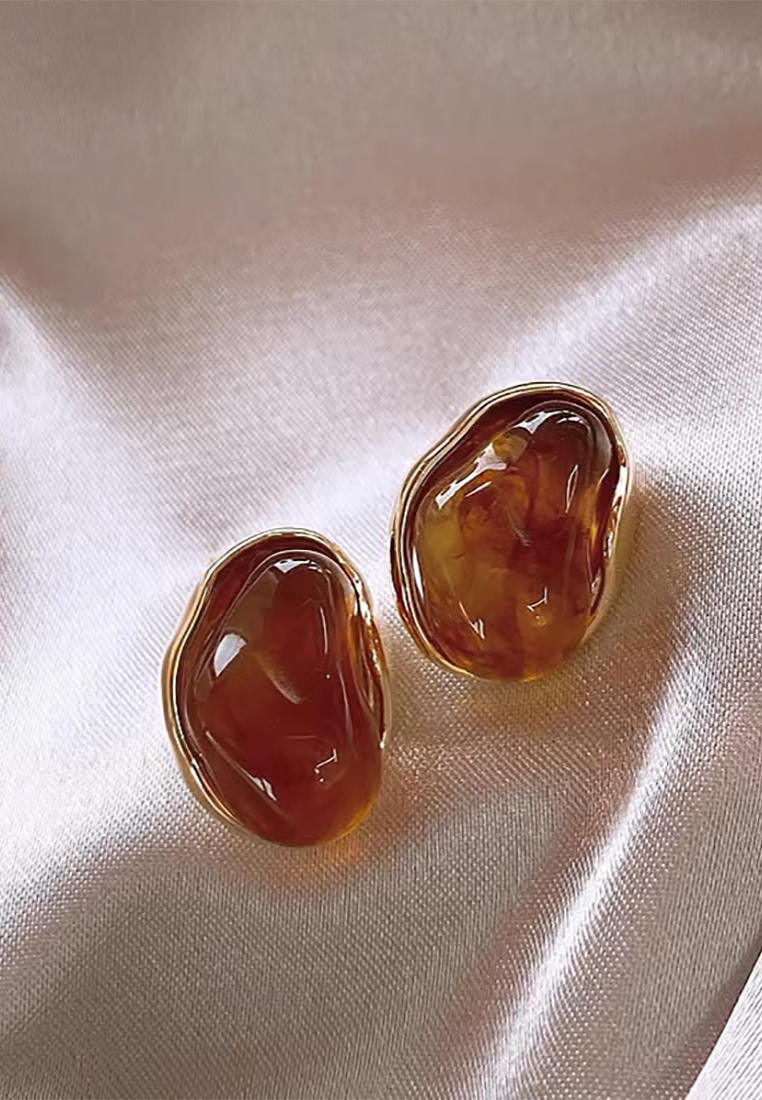 New fashion resin light luxury earrings CA25052385 -1