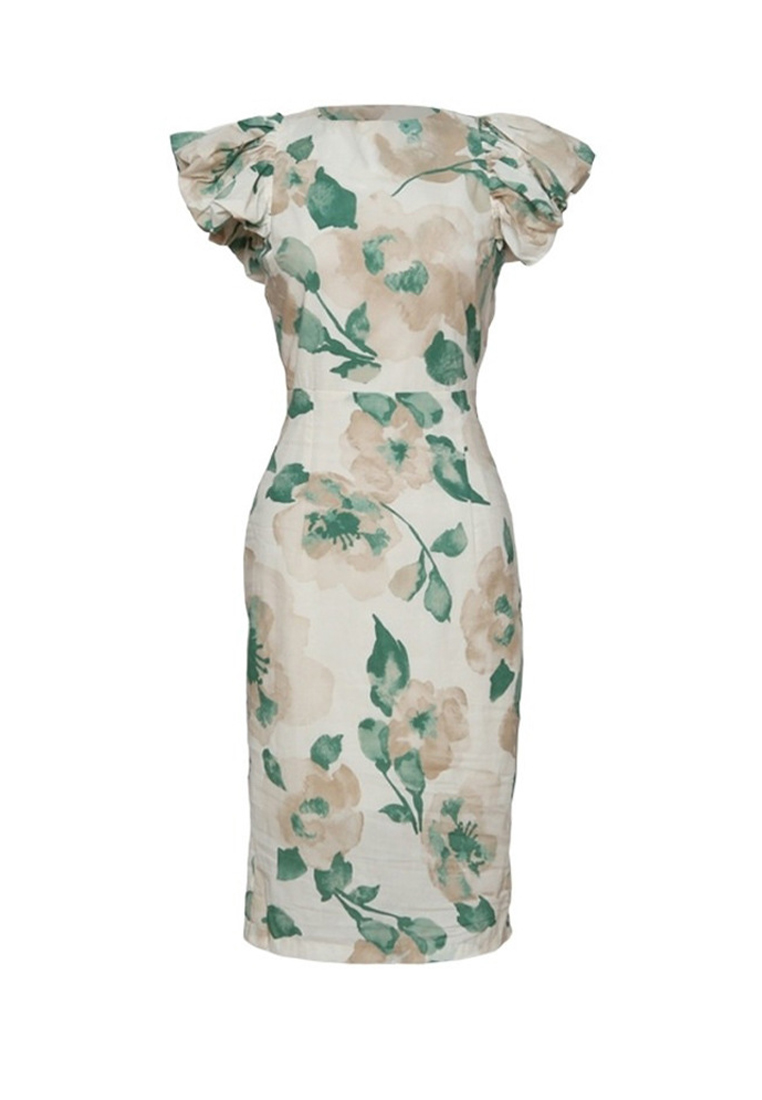 2024 Slim fit floral sleeveless dress CA24041086GR