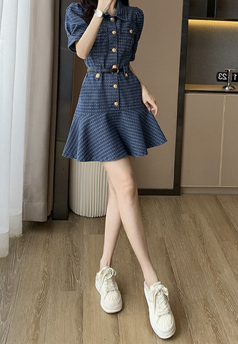 2024 New Blue Advanced Design Dress CA24041087BL