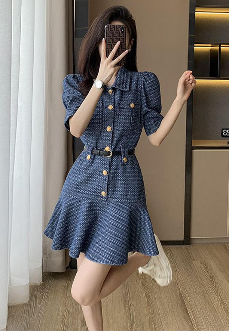 2024 New Blue Advanced Design Dress CA24041087BL