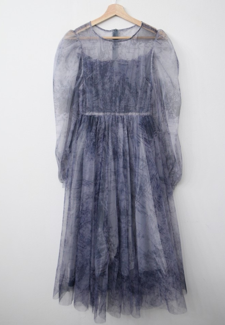 New Spring French Lace-up Waist Dress CA25021302BL