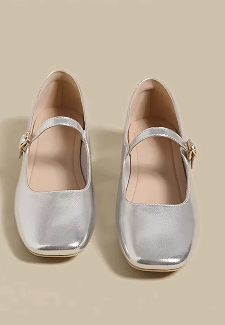 2025 Spring and Autumn French Square Toe Flat Shoes CA25021324SL