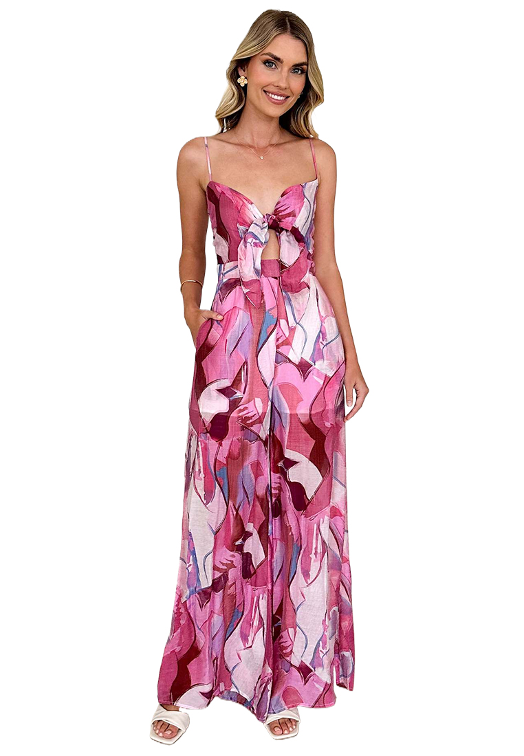 New casual printed camisole jumpsuit CA25042273GR