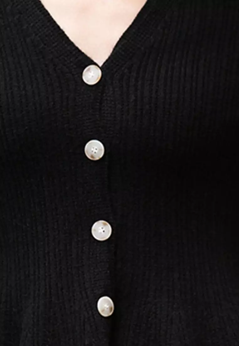 --V-Neck Hollow Waist Sweater A092207KI-M