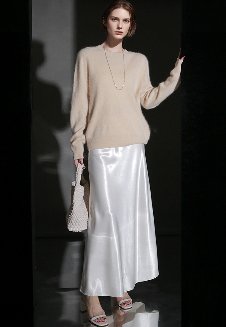 Fall/Winter European and American Style Cashmere Round Neck Knitted Sweater CA25110309BL