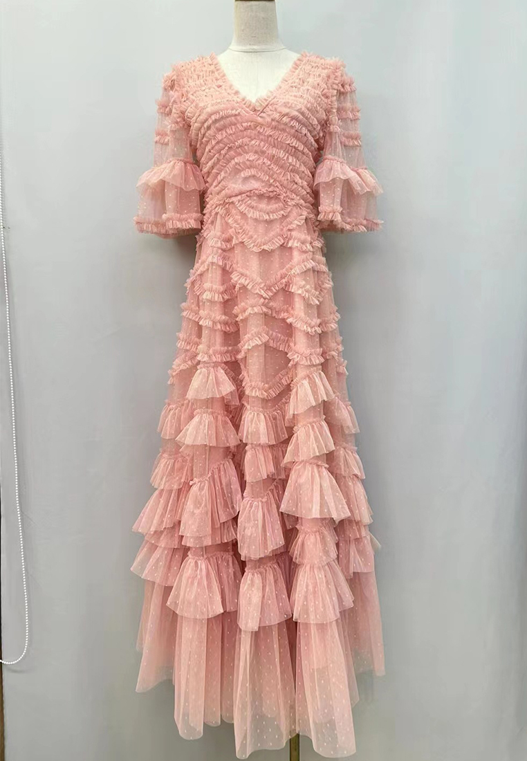 Summer French fairy temperament evening dress CA24031909BL