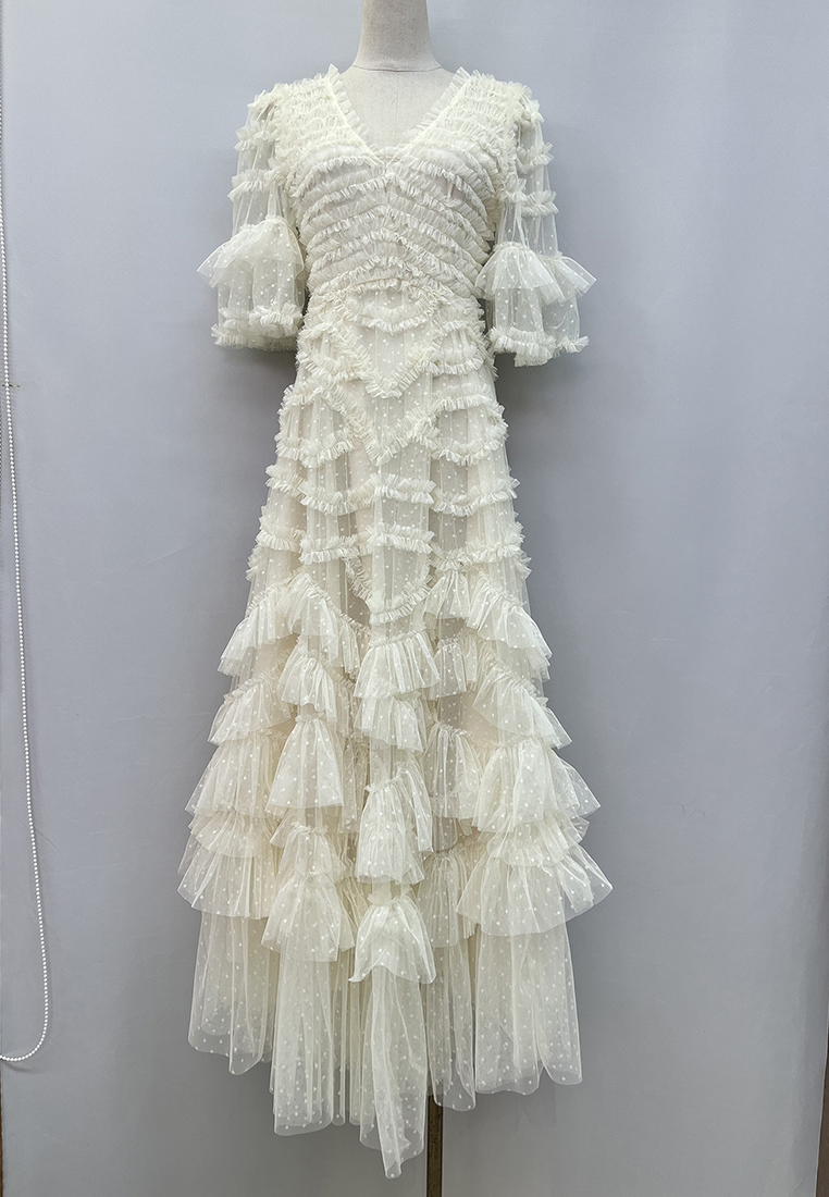 Summer French fairy temperament evening dress CA24031909BL