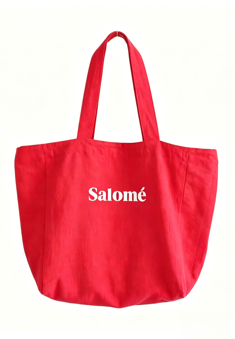 Casual Linen Tote Bag with "Salomé" Lettering K26051907