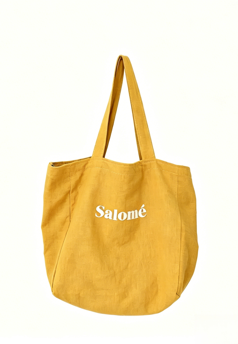 Casual Linen Tote Bag with "Salomé" Lettering K26051907