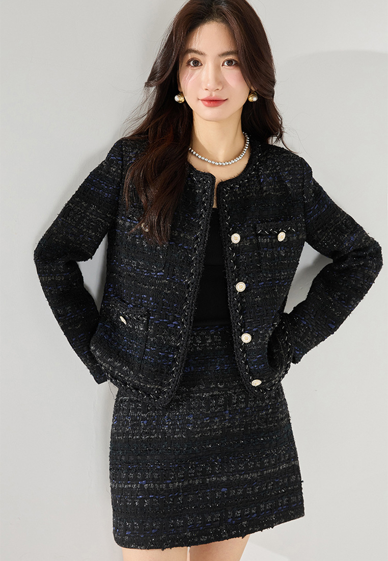 2024 Autumn woven temperament jacket set CA24091109BK