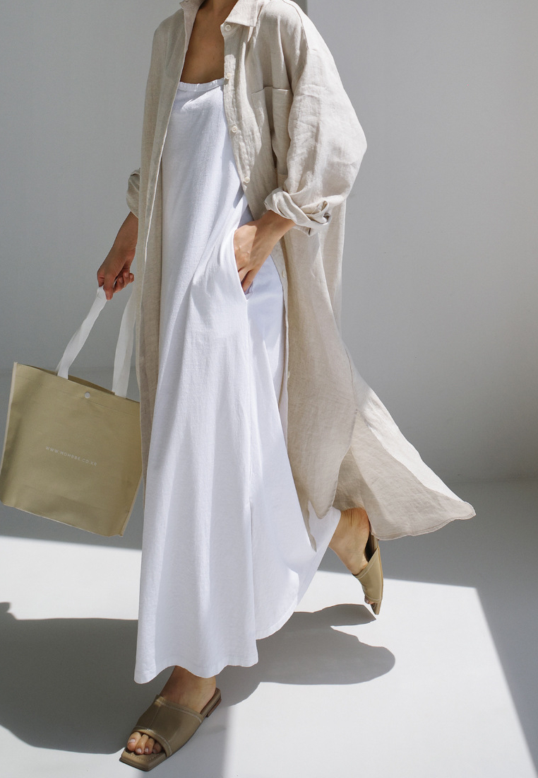 Elegant and loose-fitting long-sleeve dress CA25091909BL