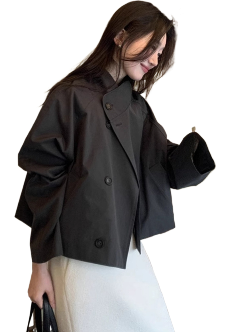 New versatile loose-fitting stand-collar jacket CA25102009GY