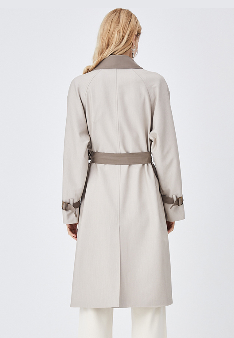 Versatile classic mid length trench coat CA101709