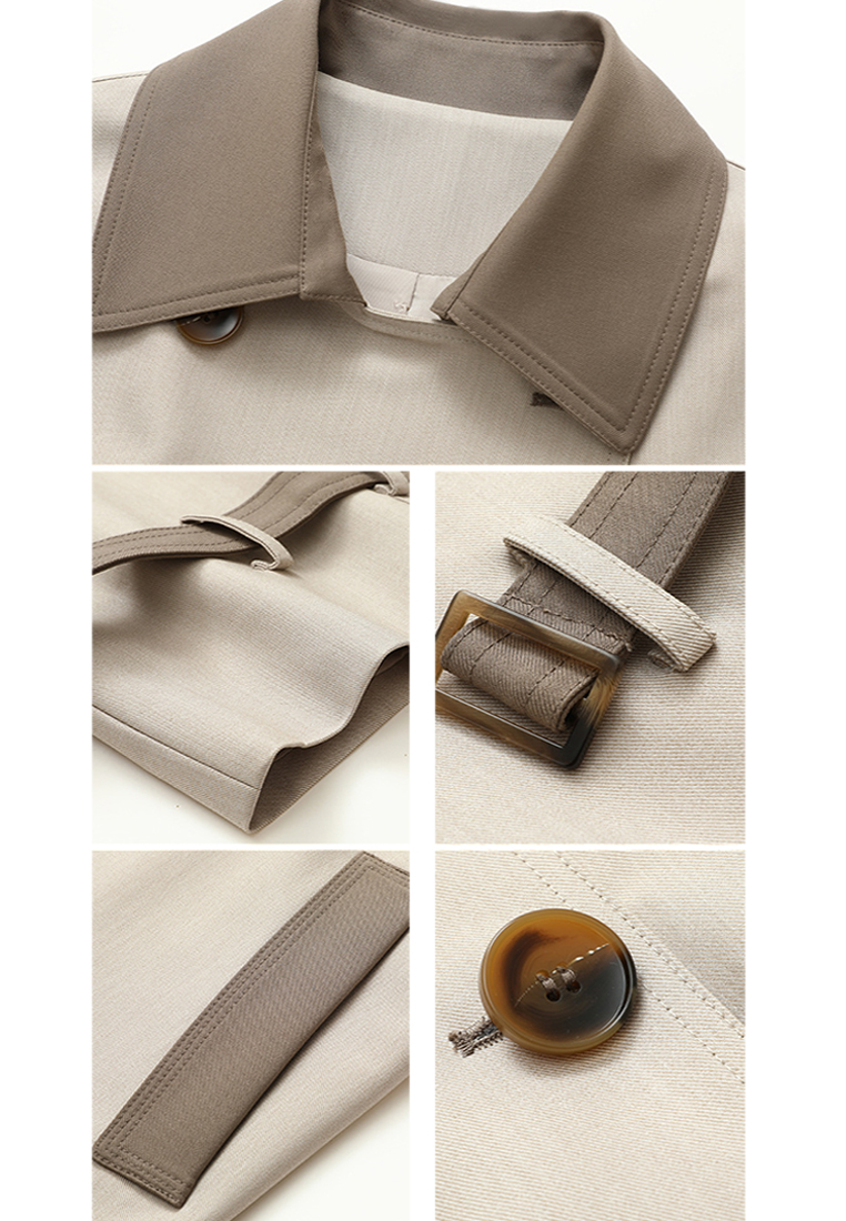 Versatile classic mid length trench coat CA101709