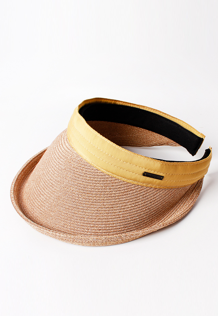 Summer beach sun protection woven straw hat CA25052390BK