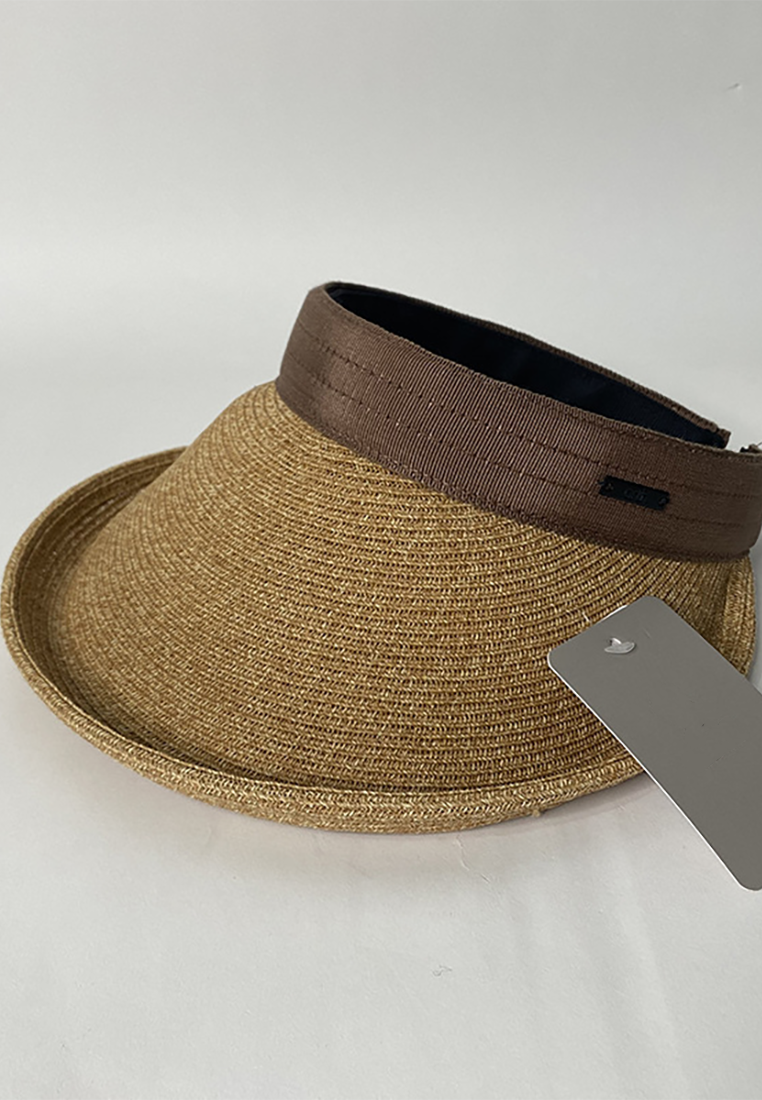 Summer beach sun protection woven straw hat CA25052390BK