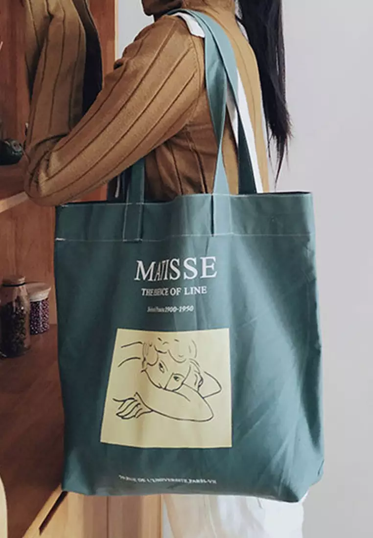 Thin One-Shoulder Portable Large-Capacity Canvas Bag A22091309YE