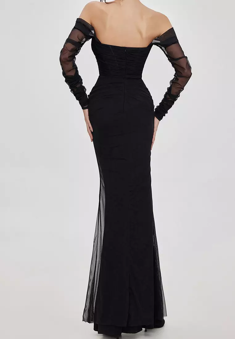 New solid color elegant slimming dress CA24102505W