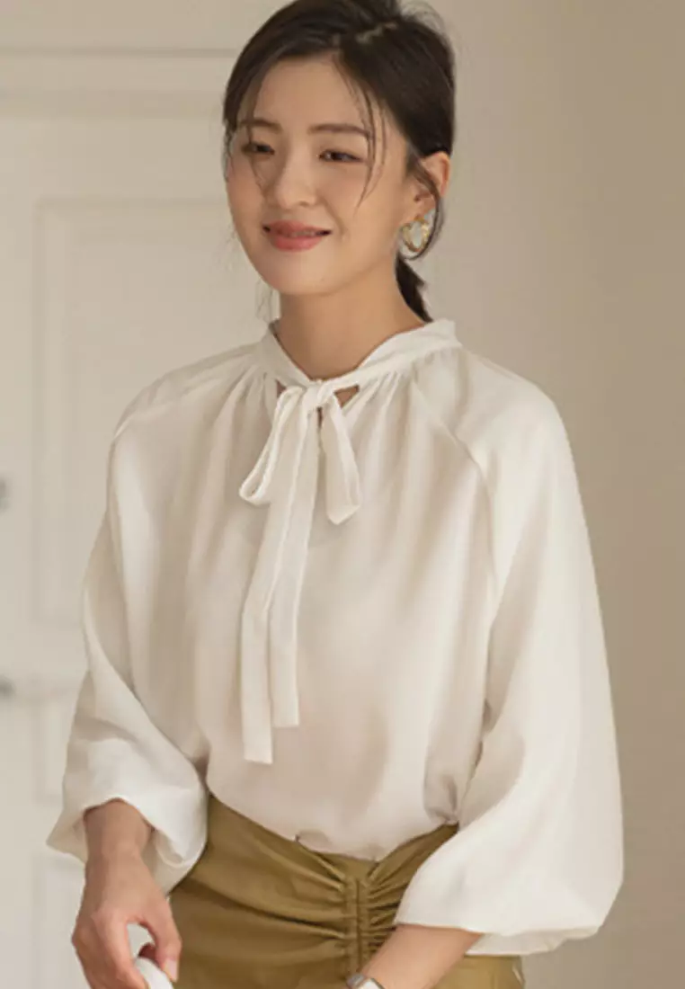 Elegant Temperament Loose Chiffon Shirt Top A21090616BE
